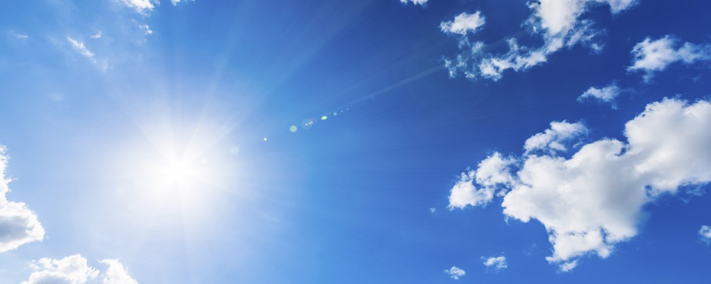 Bright Sun on a blue sky