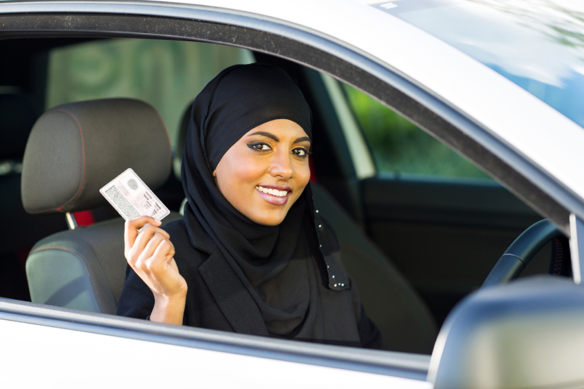 Cheerful Women Showing Driving Lesson